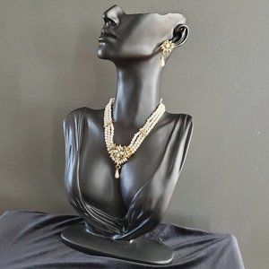 Bridal necklace and earrings